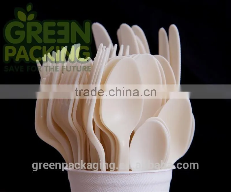 Disposable dinner custom printed disposable cutlery spoons forks and knifes HLF01