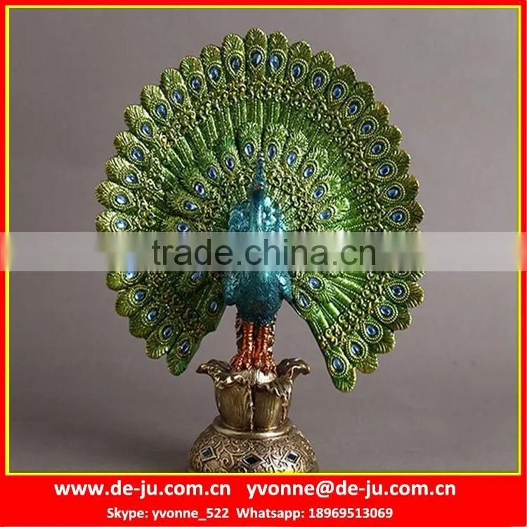 Creative Resin Flying Peacock Model