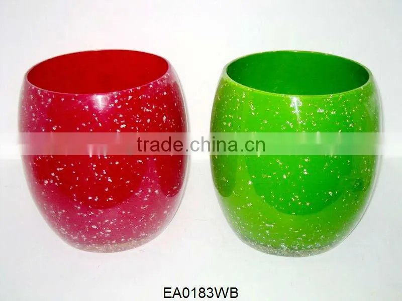 EA0183WB unique water design green and red trash can