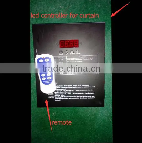20cm Led Video black fireproof cloth curtain