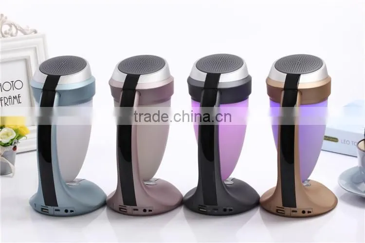Top selling products wireless big colorful power bank FM bluetooth with led light