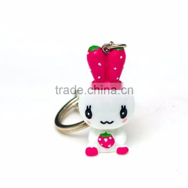 Rabbit fur keychain / key chain wholesale