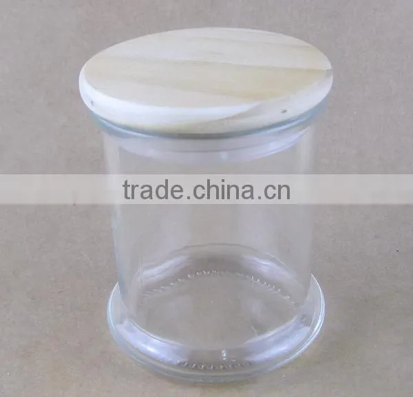 metro glass candle jar with wooden cap 12oz