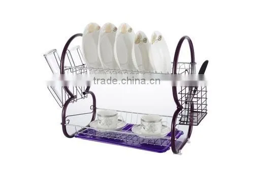 Seductive Purple Metal Kitchen Cabinet Dish Rack