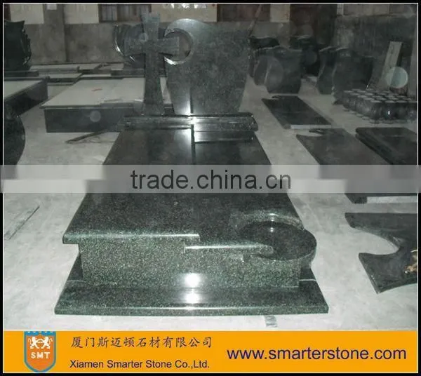 Black Granite Tombstone Gravestone