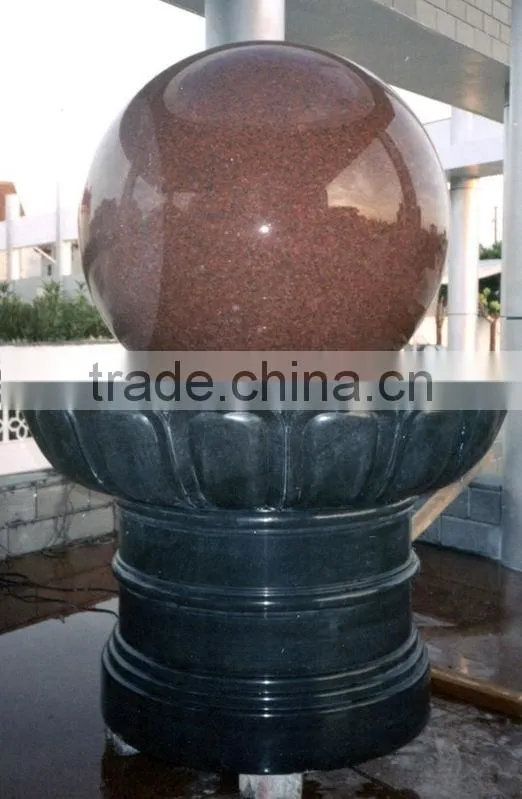 Outdoor stone ball water fountain