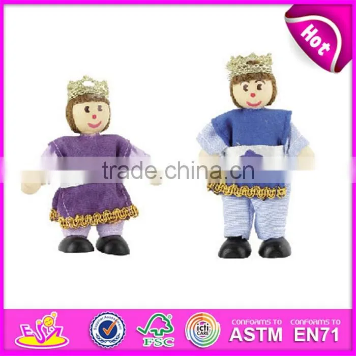 2016 Wholesale cheap kids toy wooden puppet dolls for sale W06D027