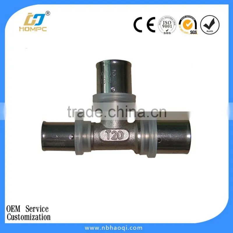 45 degree pipe fitting lateral tee quick connect compression fitting