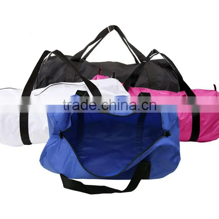 Rose Red Customized Large Comparment Duffel Nylon Promo Travelling Bag