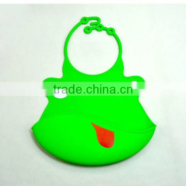 Wholesale blank silicone waterproof rubber baby bib