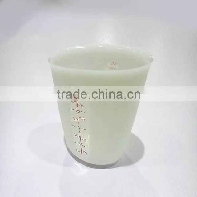 Food grade silicone cup with measurements water cup coffer cup camping cup