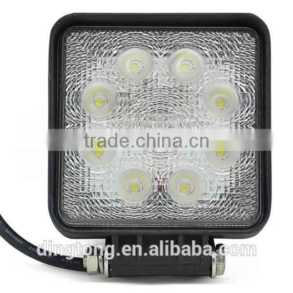 Square 4" 24w defender led headlight 12v 24v waterproof driving utility lights led for cars