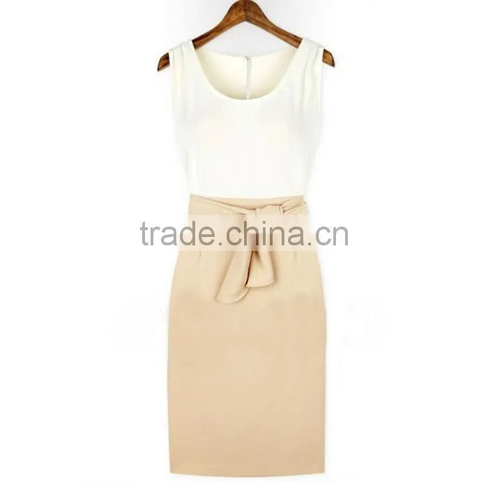 Wholesale New Fashion Ladies Dresess , Sexy Women Summer Chiffon Evening Cocktail Party Sleeveless Bodycon Pencil Dress