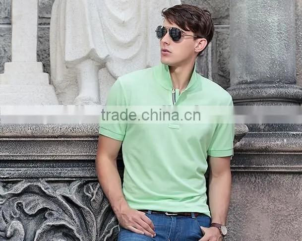 100% cotton wholesale blank t-shirt men polo with OEM printing embroidery
