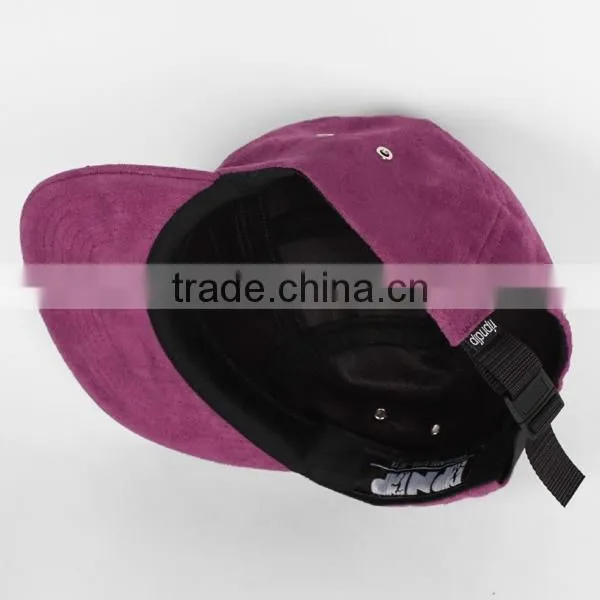 Hengxing custom suede cap wholesale blank 5 panel suede hat