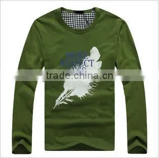 Custom cotton fashion trends long sleeve tops t shirt