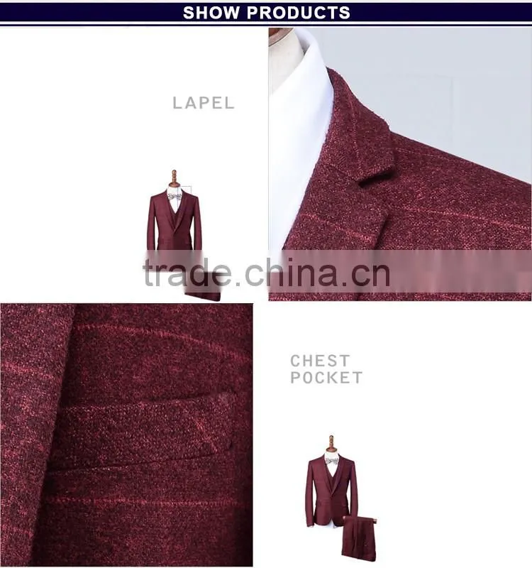 2017 hot sale latest pant coat picture men suit made in china