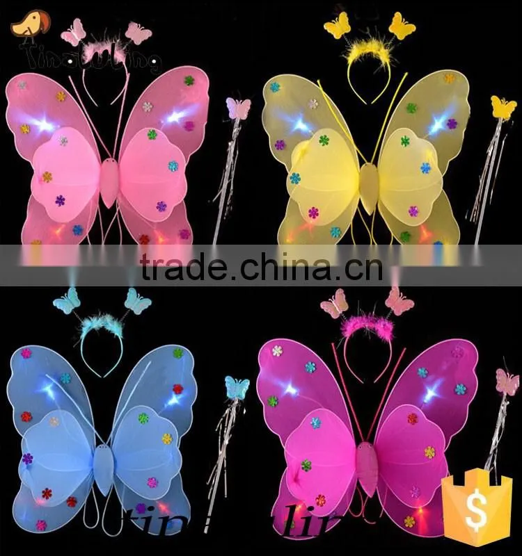 new fashion girls fairy wings butterfly shape LED wings for party decorations gifts for gift items