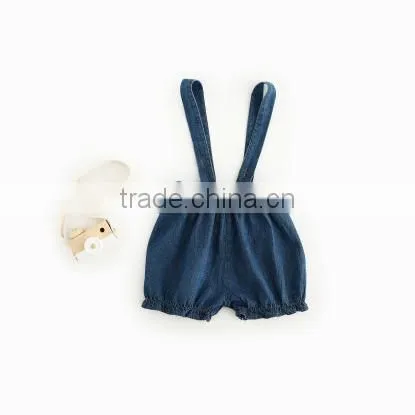 Suspender Denim Bowtie Shorts Diaper Bloomer Wholesale Baby Clothes Shorts