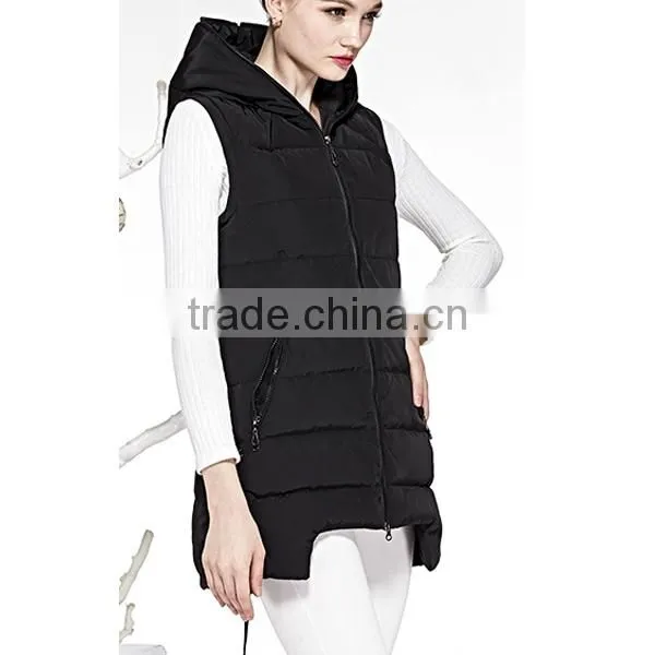 2015 High Quality Light Outdoor Woman Long Down Vest