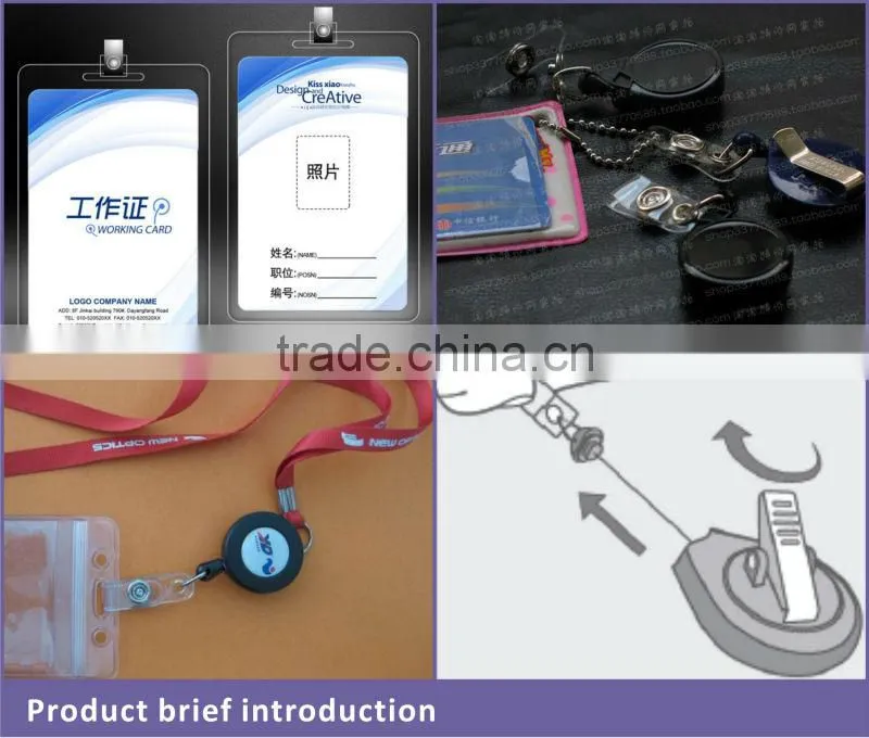 lanyard retractable reel id card holder XSBH0116