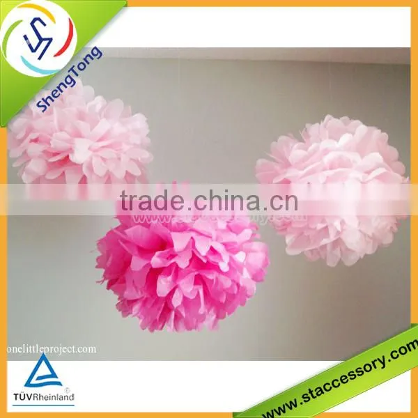 wholesale paper flower/tissue paper pompoms