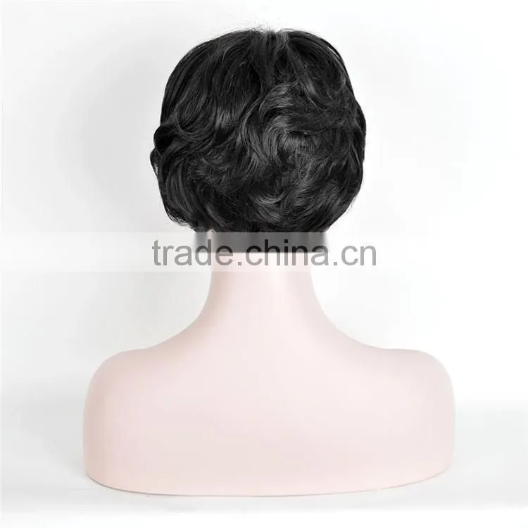 Wholesale Girls Short Black Cosplay Wigs