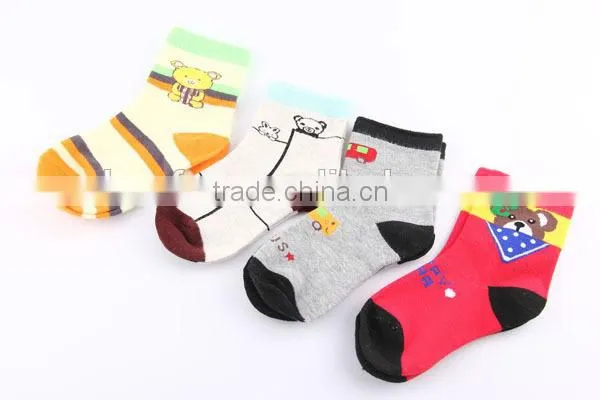 autumn&winter high quality 100%cotton cartoon cute child socks