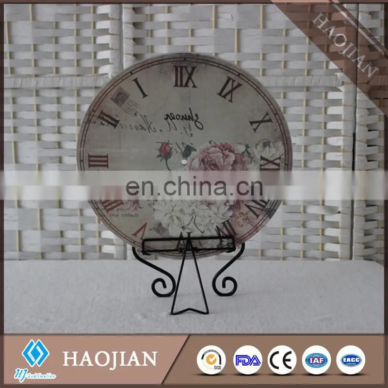sublimation blank glass decorative wall/table clock