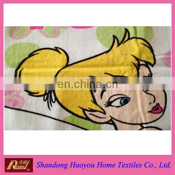 high grade 100% cotton printed flower hand towel for children