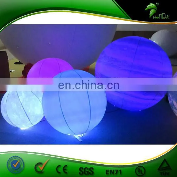Attractive Lighting Inflatable Nine Planets / Inflatable LED Planet Balloons For Hanging