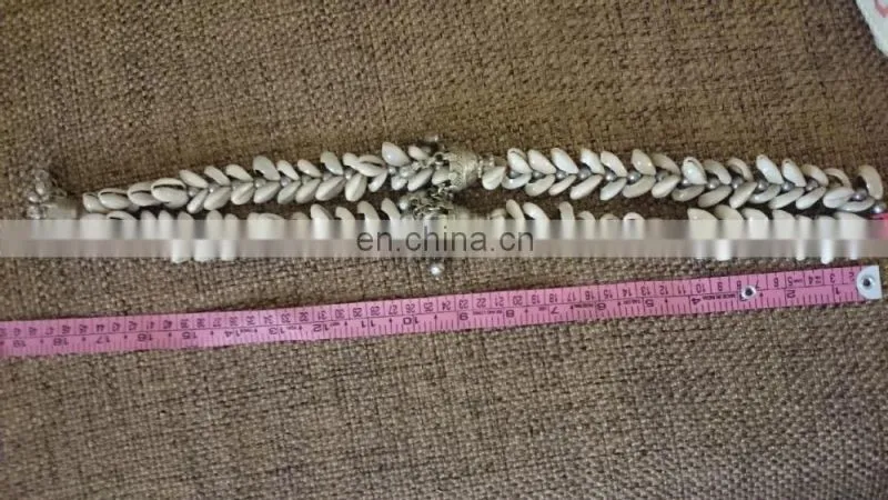 Seashell Gypsy Vintage Banjara Cowri shell pendant tribal boho necklace