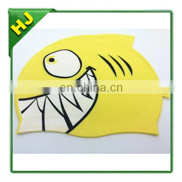 Fish silicone swimming caps for kids