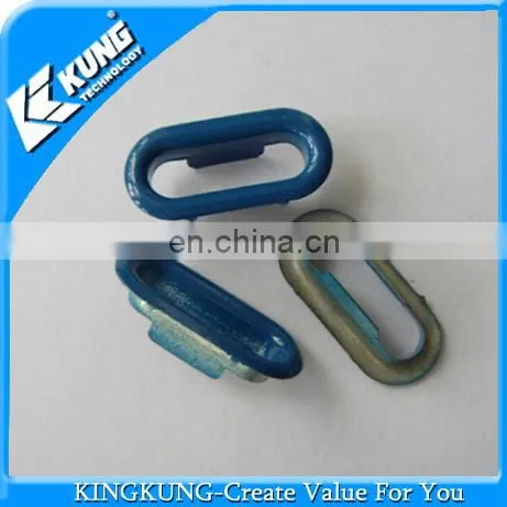 2014 Hiqh quality dark blue painting oval groove buckle for shoes