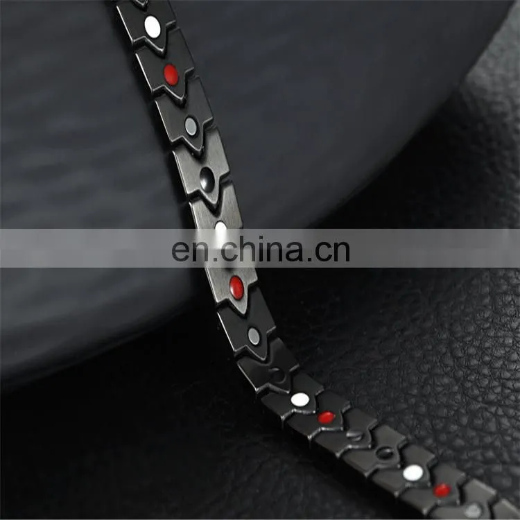 Heart shaped twisted healing 4 IN 1 Elements energy health bracelet magnetic