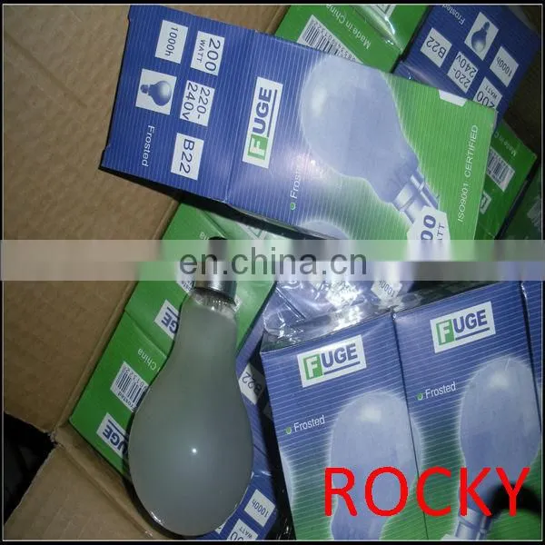 E27 B22 40w 60w 100w 220V clear light bulb