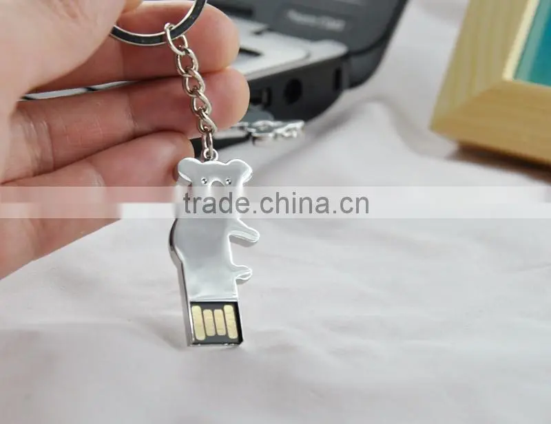 wholesales factory price promotional metal bear usb flash drive