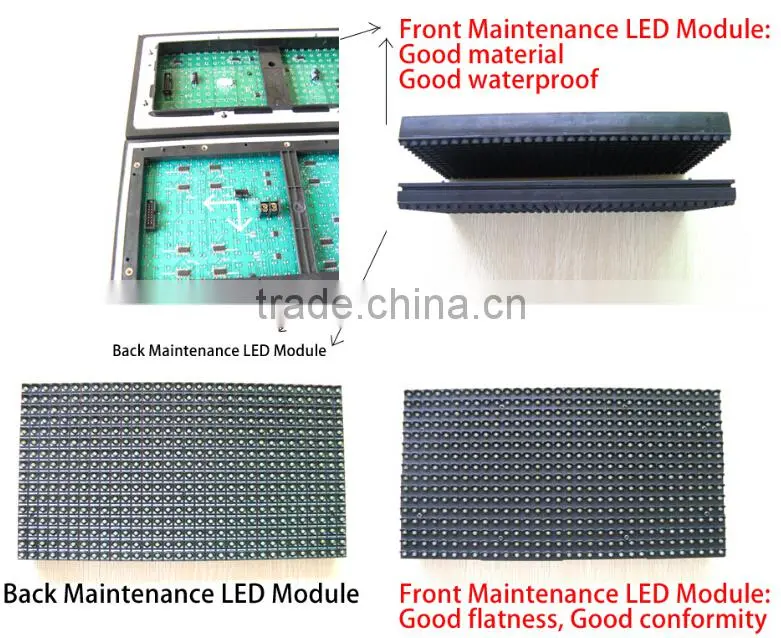P10 led display module red green blue white color front maintenance led module
