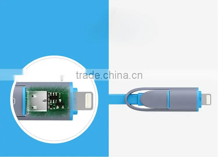 MOFi 2015 Hottest 1 Meter 2 in 1 Data Cable for Android and iPhone