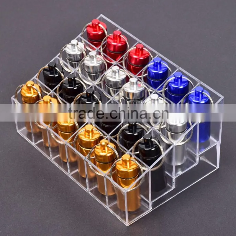 Hot promotion aluminum pill bottle keychain wholesale