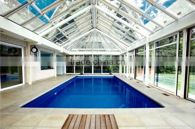 Metal steel structure for swimming pool roof