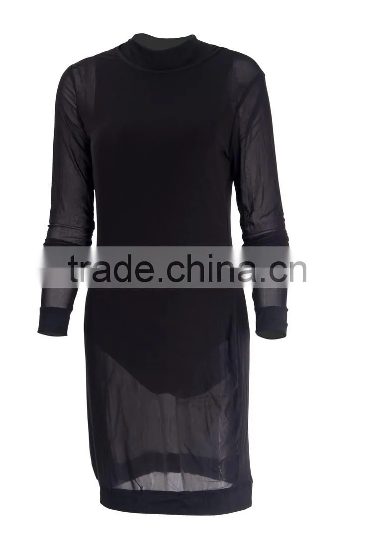 ladie casual dress long sleeves fashion dress prom dress