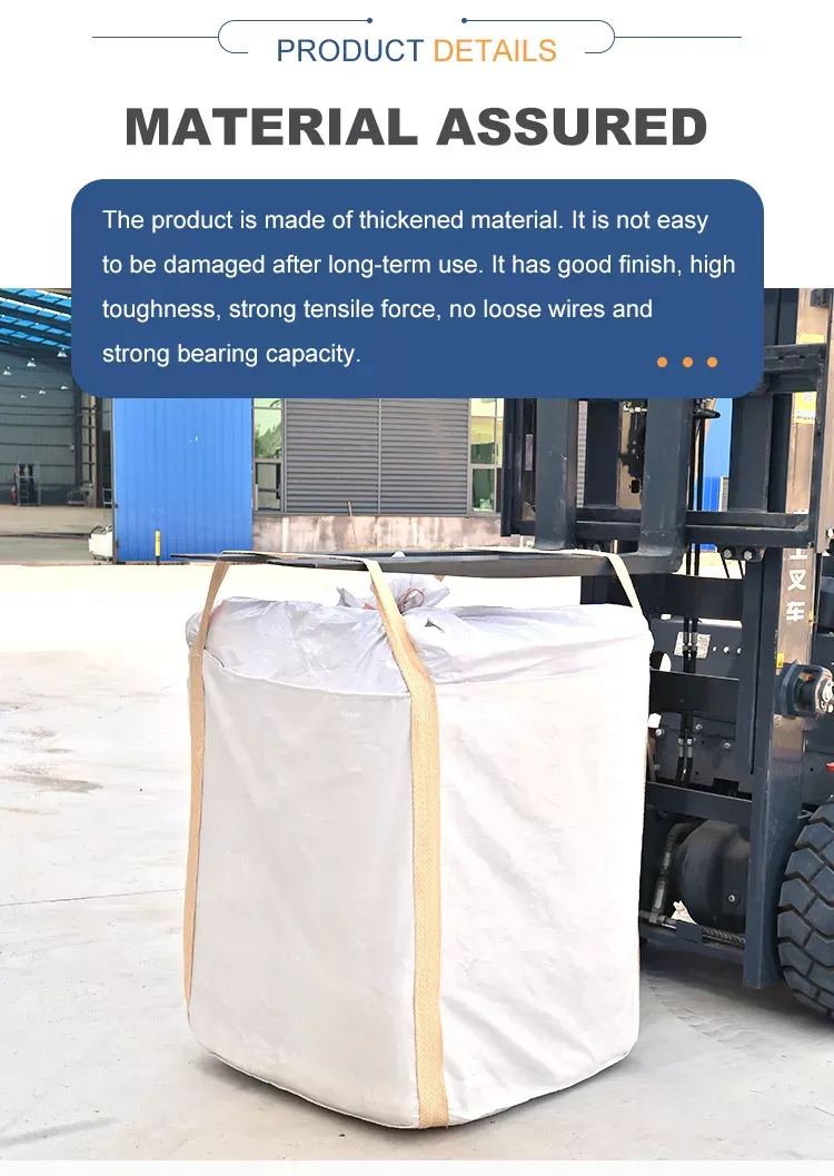 Customized 100 % FIBC Big Skip Bag Sack 1 Ton Bags PP Woven 500 Kg -3000 Kg Bulk Bags for Transporta