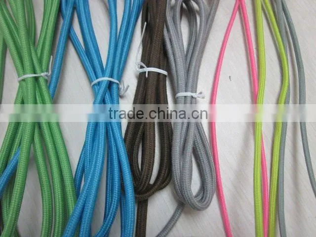 lamp cord with colourful braided cover