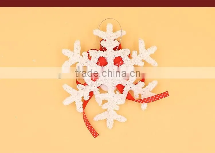 Wholesale 15 cm Christmas Tree Ornaments White Snowflake New Year Decoration Winter Wedding Decoration