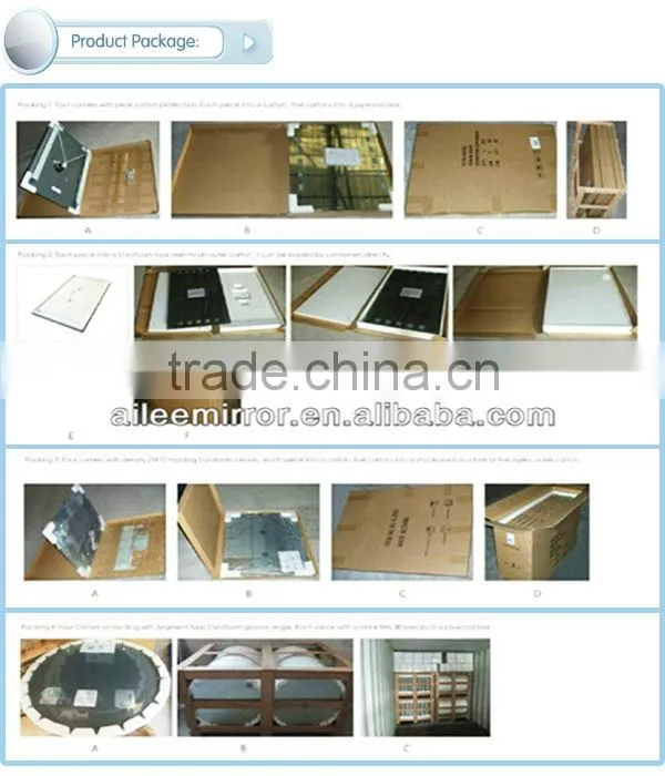 Elegant silver mirror wave shape combined mirrors
