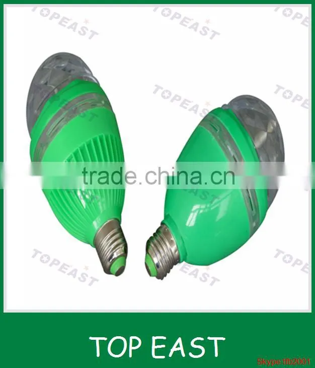 Hot selling new led bulb 3W E27 B22 RGB Crystal Ball Rotating light cheaper price