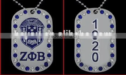 AKA Greek Double Sided Alpha Kappaa Alpha Sorority custom dog Tags logo Jewelry necklace