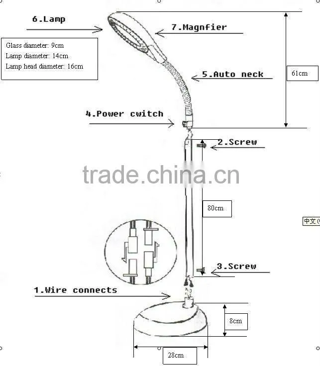 Hotsale cheap LED magnifying lamp