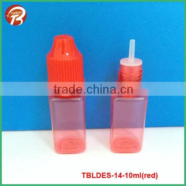 10ml 15ml 20ml 30ml 50ml empty plastic clear PET e liquid bottle with three holder tips&childproof cap engraved triangle sign